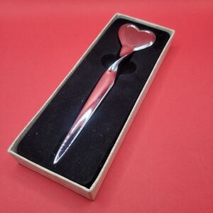 Heart-Shaped Silver Letter Opener Kate Aspen